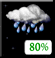 Thursday Night: Rain before 1am, then a slight chance of rain and snow. Mostly cloudy, with a low around 27. Chance of precipitation is 80%. Thursday Night: Light Rain then Slight Chance Rain And Snow
